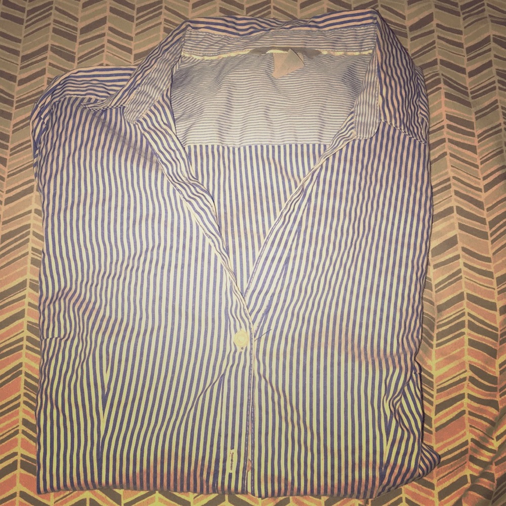 Striped button up